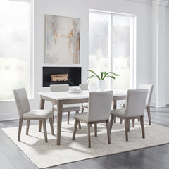 LOYASKA DINING TABLE SET 6 CHAIRS