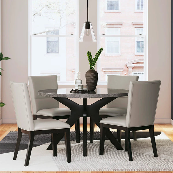 GLINARI DINING TABLE SET 4 CHAIRS