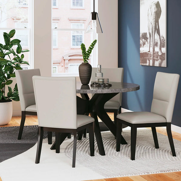 GLINARI DINING TABLE SET 4 CHAIRS