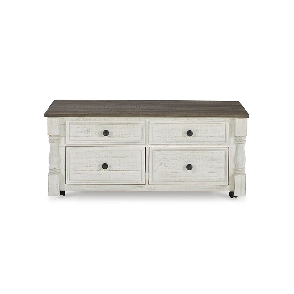 Rustic Havalance tables with robust legs and charming farmhouse appeal ��� Ashley UAE