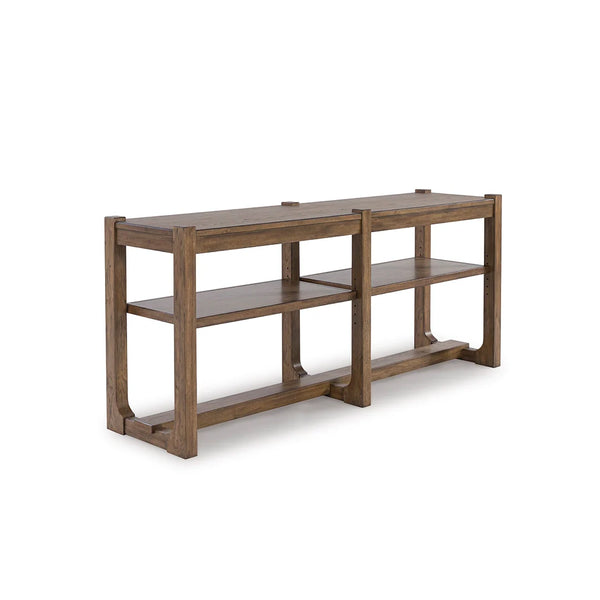 Versatile Cabalynn sofa table serving as TV stand or bookcase, available at Ashley Furniture Dubai.