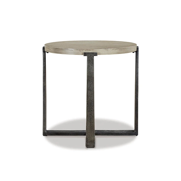 Stylish industrial end table with clean silhouette ��� Ashley UAE living room d��cor