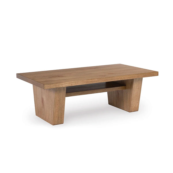 Mango wood veneer Kristiland table with relaxed style ��� Ashley UAE decor