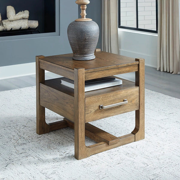 Cabalynn end table light brown finish ��� Ashley UAE, modern farmhouse side table