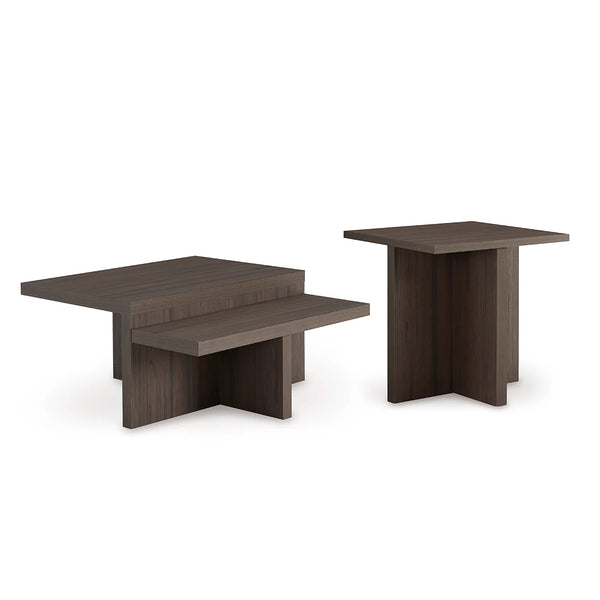 Brown end table matching center table ��� Ashley UAE