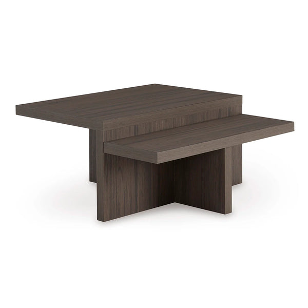 Center and end table set in stylish brown finish ��� Ashley UAE
