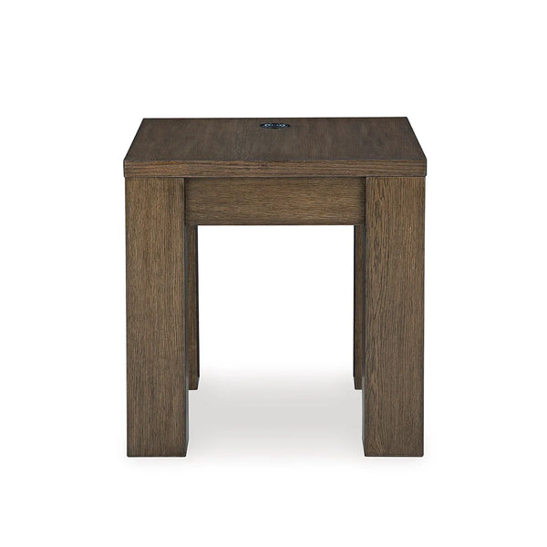 Ashley UAE Rosswain brown end table ��� stable support and practical surface