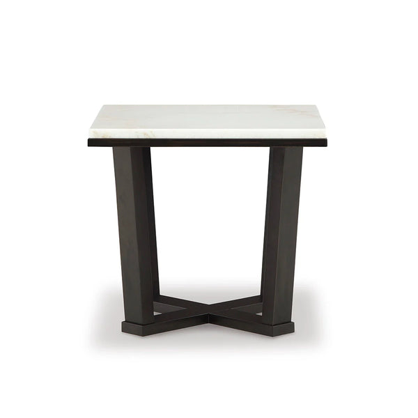 White and dark brown 3-piece Living room table set.