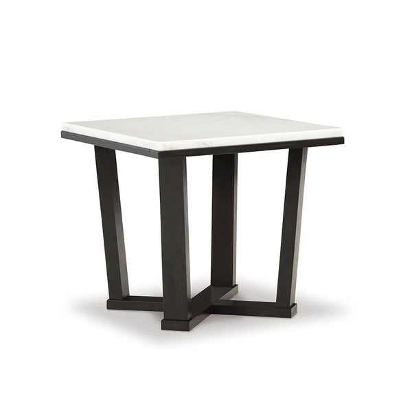 Ashley UAE Fostead coffee table set with engineered wood legs.