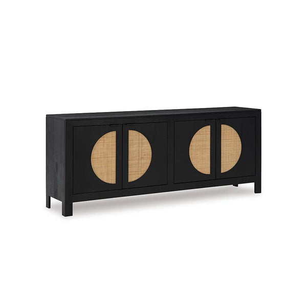 Ashley Cliffiings black finish console cabinet for entryway, living room, or dining space