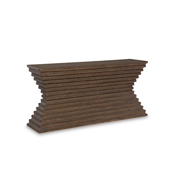Ashley UAE end table solid hardwood rustic oak veneer modern style