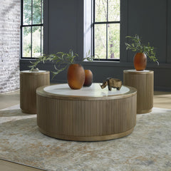CAMDILL COFFEE TABLE SET - LIGHT BROWN