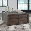 KALLENNY COFFEE TABLE SET - BROWN