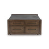 KALLENNY COFFEE TABLE SET - BROWN