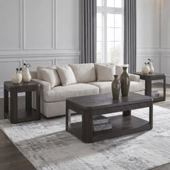 CARLIBRIE COFFEE TABLE SET - DARK BROWN