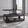 CARLIBRIE COFFEE TABLE SET - DARK BROWN