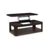 CARLIBRIE COFFEE TABLE SET - DARK BROWN