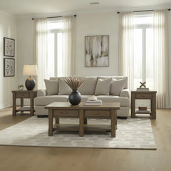 VANDENMORE COFFEE TABLE SET - LIGHT BROWN