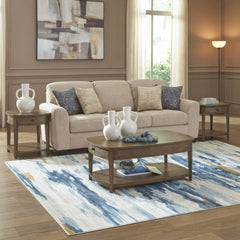 BURKBYER COFFEE TABLE SET - BROWN
