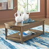 BURKBYER COFFEE TABLE SET - BROWN
