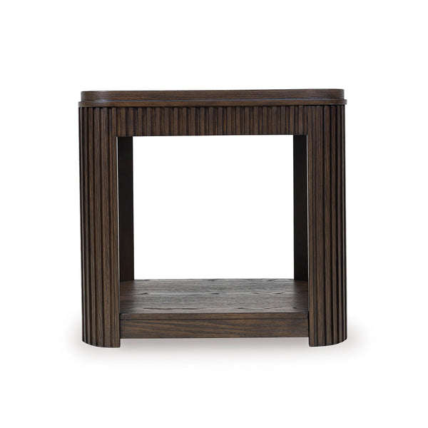CARLIBRIE SIDE TABLE - DARK BROWN