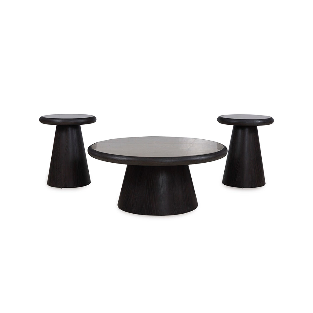 BRACKEN COFFEE TABLE SET - BLACK