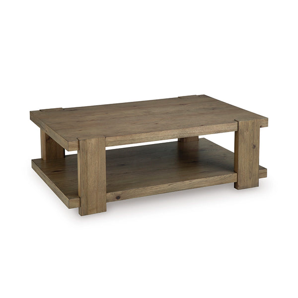 FLANGREN CENTER TABLE - LIGHT BROWN