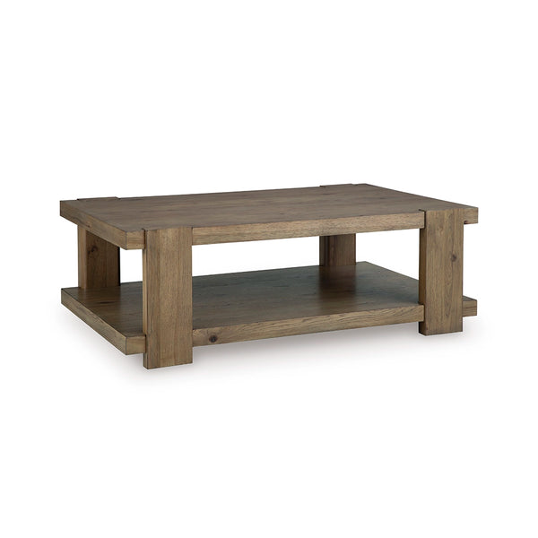 FLANGREN CENTER TABLE - LIGHT BROWN