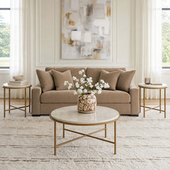 FIN ALBEN COFFEE TABLE SET 3 PCS - ANTIQUE GOLD