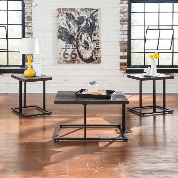 Airdan coffee table set with cantilevered modern design ��� Ashley UAE