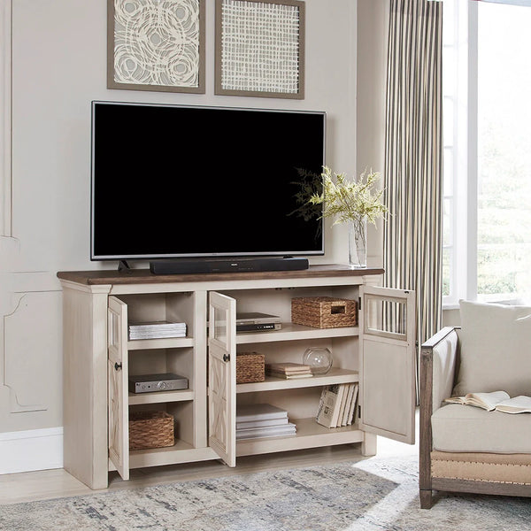 ashley furniture bolanburg tv console with glass doors ��� Ashley UAE