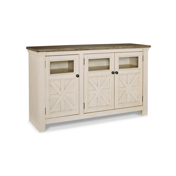 bolanburg tv stand with adjustable shelves and wire cutouts ��� Ashley UAE