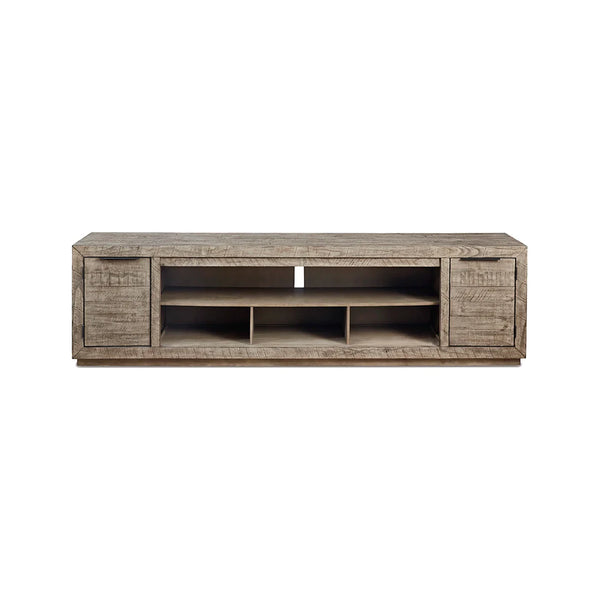rustic tv console distressed wood finish ��� Ashley UAE