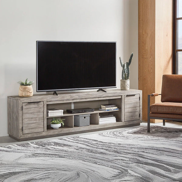 naydell extra large tv stand rustic wood design ��� Ashley UAE