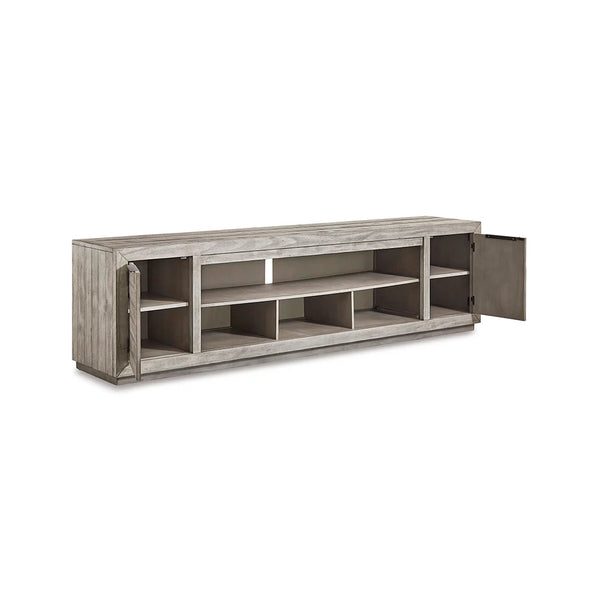 modern farmhouse tv console barn wood finish ��� Ashley UAE