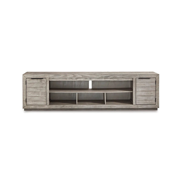 extra wide tv unit with open shelves rustic style ��� Ashley UAE