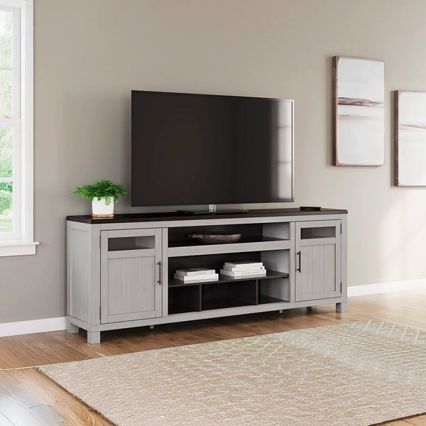 darborn tv stand grey and brown engineered wood ��� Ashley UAE