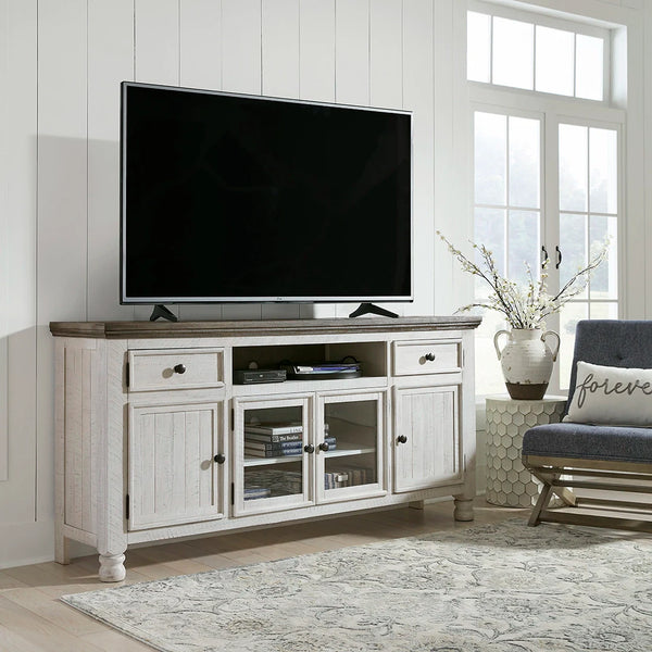 havalance tv stand distressed two tone finish ��� Ashley UAE