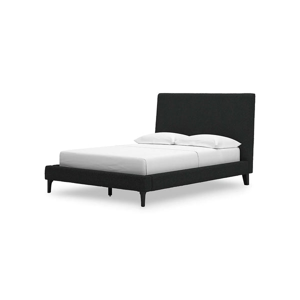 Contemporary Cadmori full bed with durable engineered wood frame – black boucle style Ashley UAE